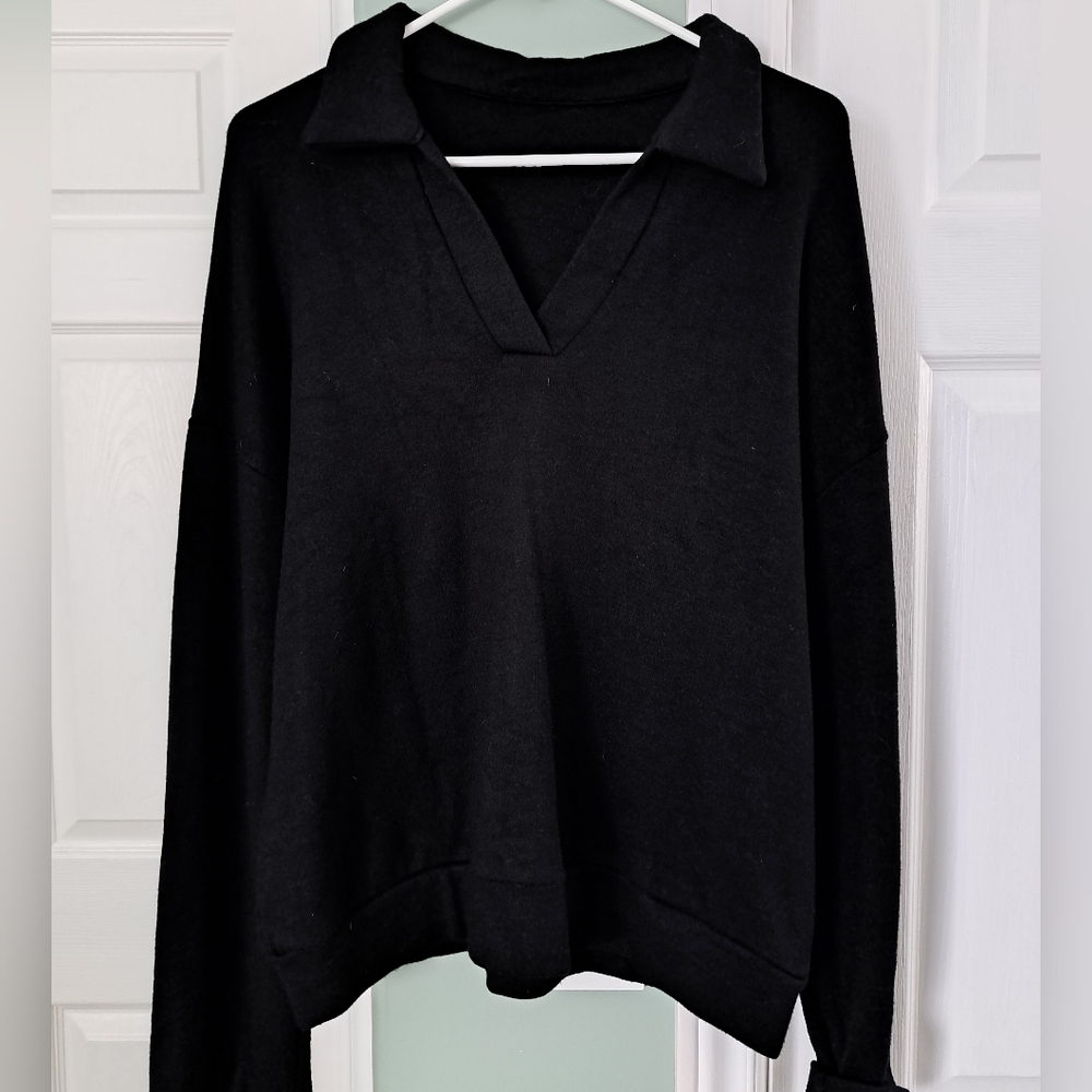 Black V-Neck Sweater